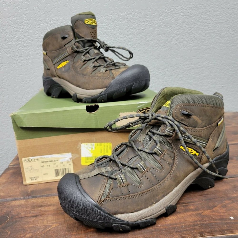 KEEN Targhee II Hiking Shoe  Canteen / Dark Olive 1017346 Mens 12